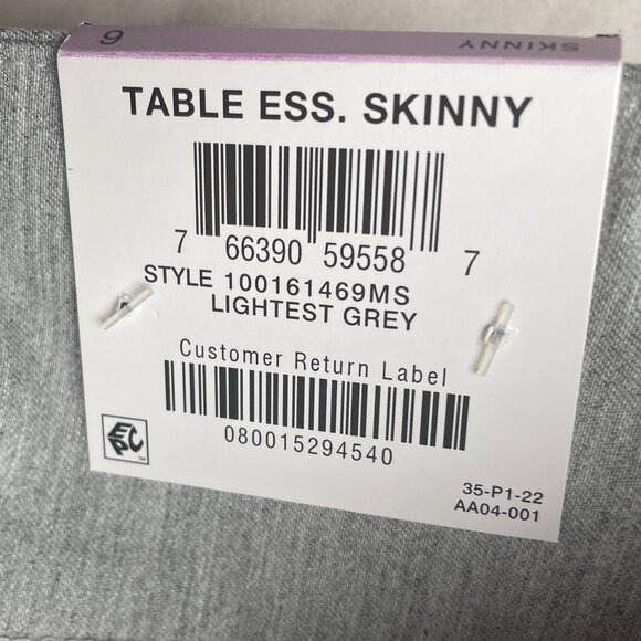 NWT Macy's Alfani LIGHT Grey Skinny Dress Pant Tummy Control Trouser, 6 - Picture 6 of 10